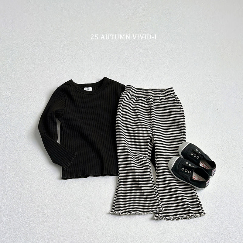 Vivid I - Korean Children Fashion - #discoveringself - Striped Bootcut Pants - 7