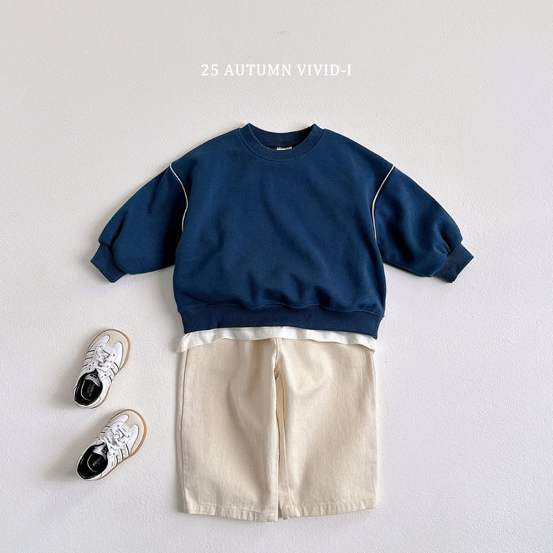 Vivid I - Korean Children Fashion - #fashionkids - Piping Sweatshirt - 11