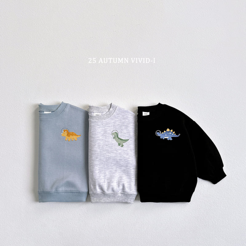 Vivid I - Korean Children Fashion - #fashionkids - Space Dino Sweatshirt - 3