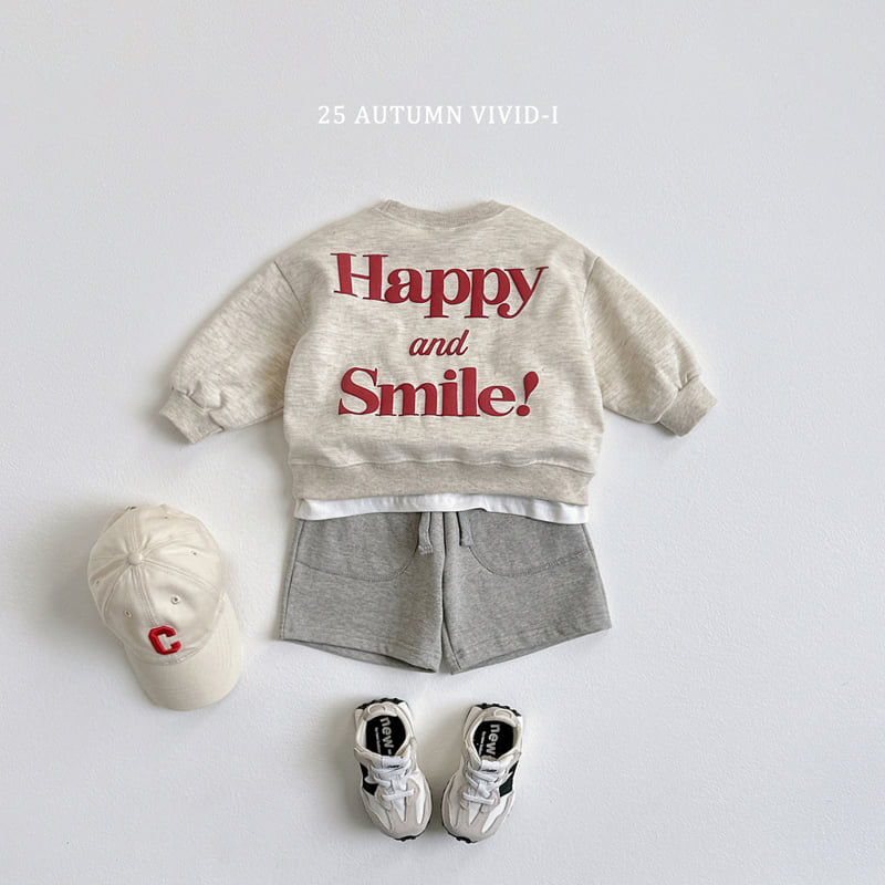 Vivid I - Korean Children Fashion - #fashionkids - Happy Embossed Sweatshirt - 10