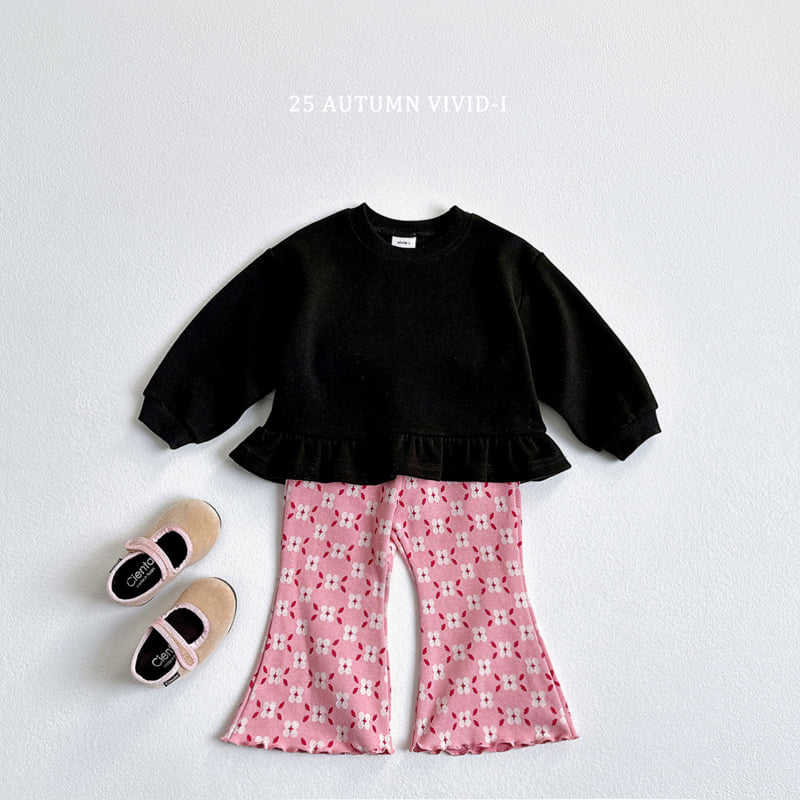 Vivid I - Korean Children Fashion - #fashionkids - Jacquard Pattern Bootcut Pants - 8