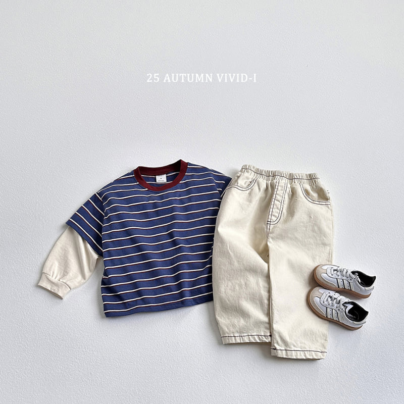 Vivid I - Korean Children Fashion - #fashionkids - Fall Stitch Cotton Pants - 11