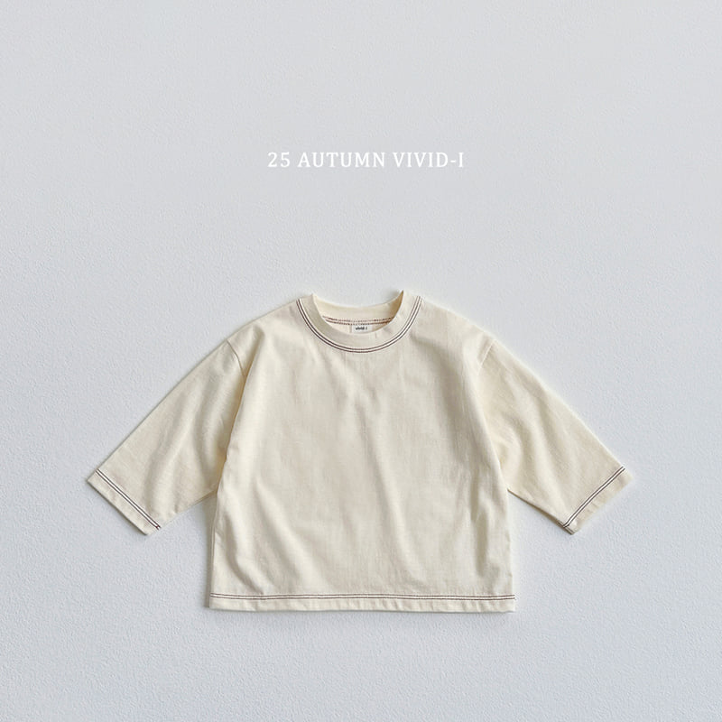 Vivid I - Korean Children Fashion - #fashionkids - Line Stitch Tee - 3