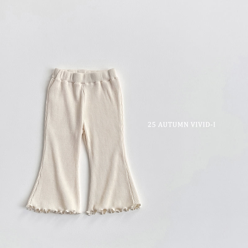 Vivid I - Korean Children Fashion - #discoveringself - Ribbed Wave Bootcut Pants - 4