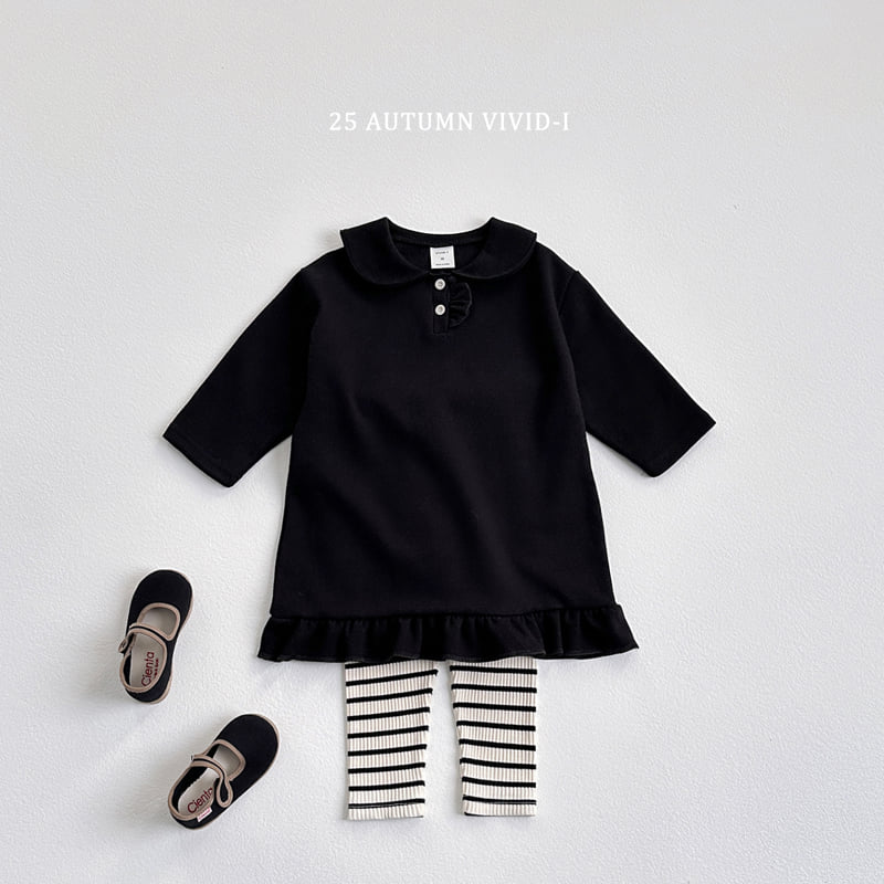 Vivid I - Korean Children Fashion - #fashionkids - Buttoned Frill One-piece - 12
