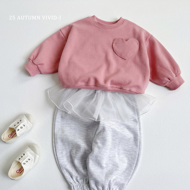 Vivid I - Korean Children Fashion - #fashionkids - Heart Pocket Sweatshirt - 10