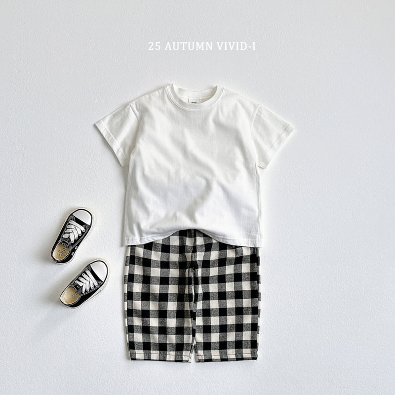 Vivid I - Korean Children Fashion - #fashionkids - Check Bear Embroidery Pants - 7