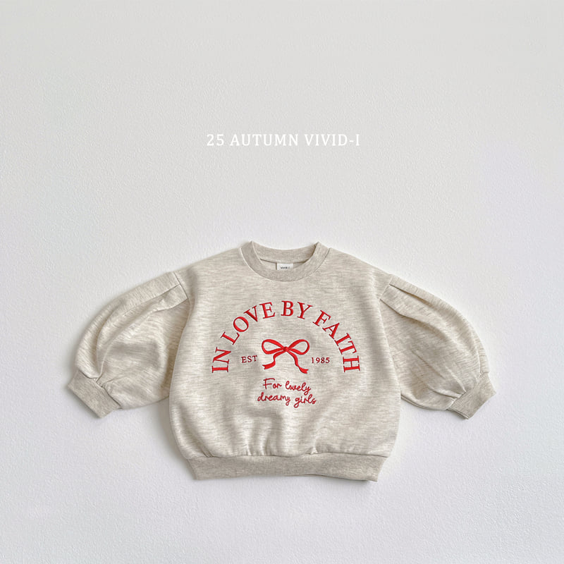 Vivid I - Korean Children Fashion - #discoveringself - Puff Ribbon Sweatshirt - 4