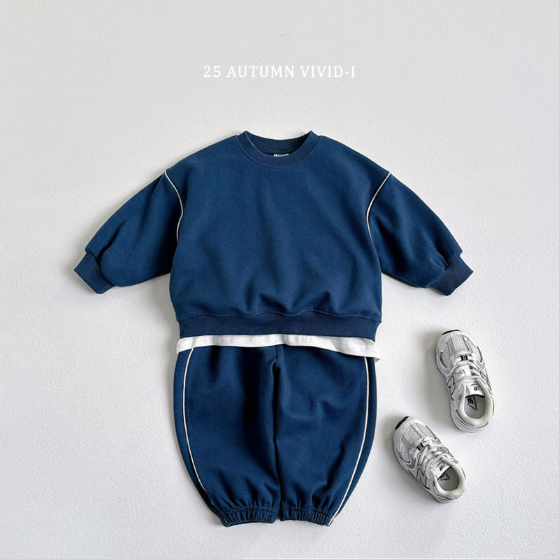 Vivid I - Korean Children Fashion - #kidsshorts - Piping Sweatshirt - 12