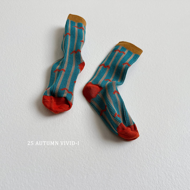 Vivid I - Korean Children Fashion - #kidsshorts - Pattern Socks Set - 6