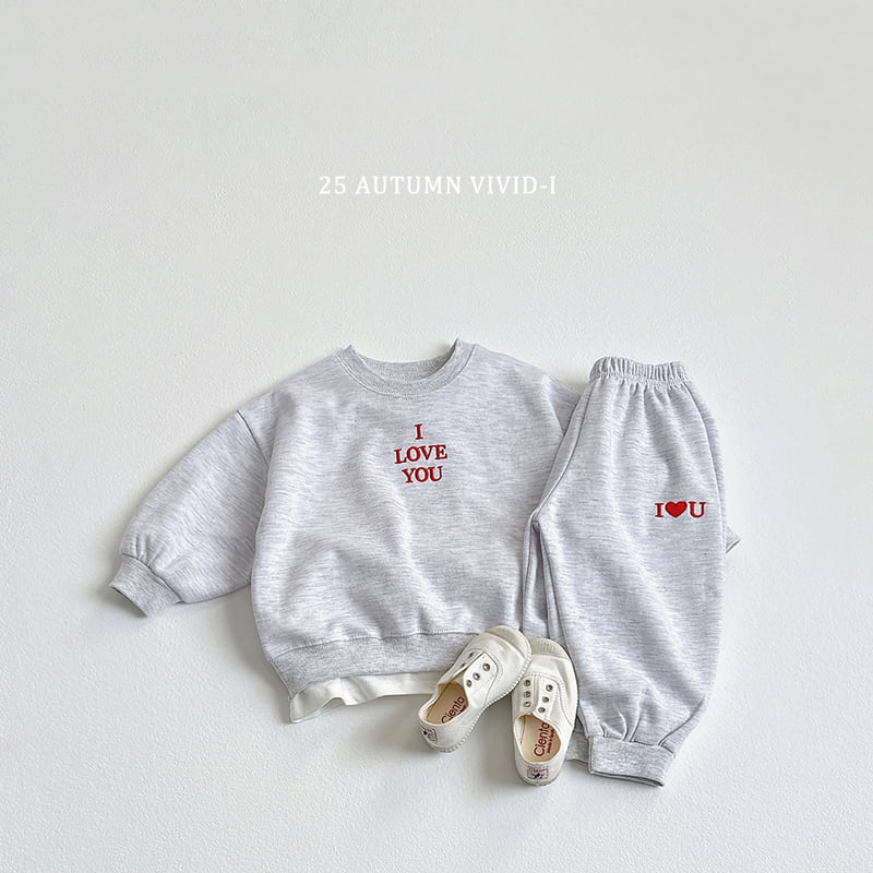 Vivid I - Korean Children Fashion - #kidsshorts - Love Embroidery Set - 5