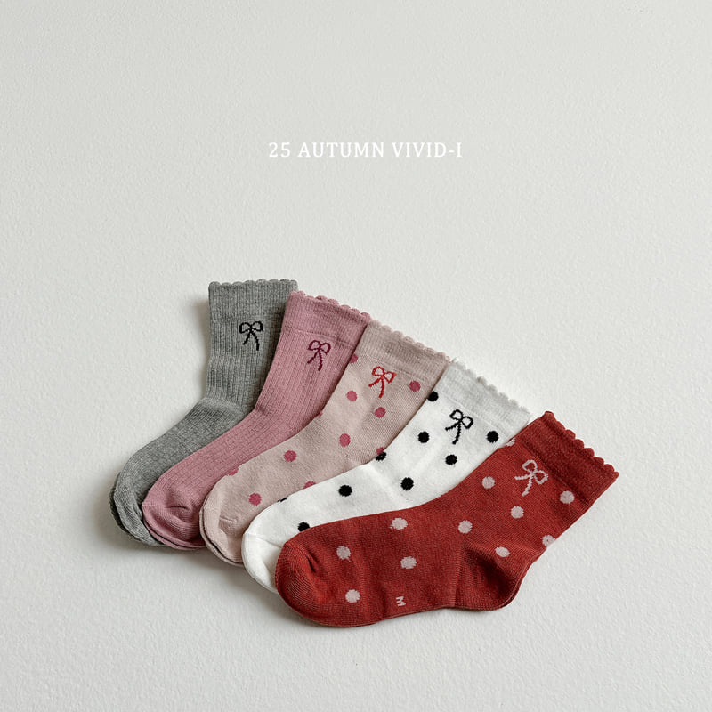 Vivid I - Korean Children Fashion - #kidsshorts - Ribbon Socks Set - 2
