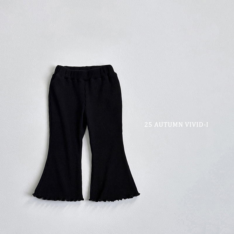 Vivid I - Korean Children Fashion - #kidsshorts - Ribbed Wave Bootcut Pants - 5