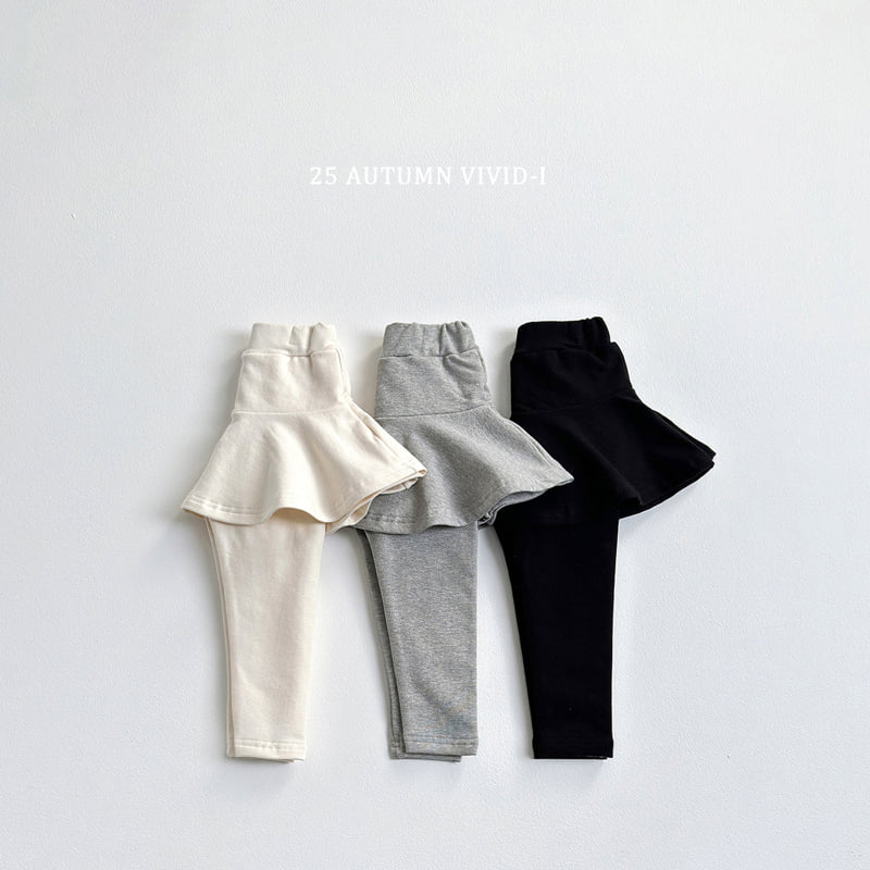Vivid I - Korean Children Fashion - #kidsshorts - Fall Skirt Leggings - 3