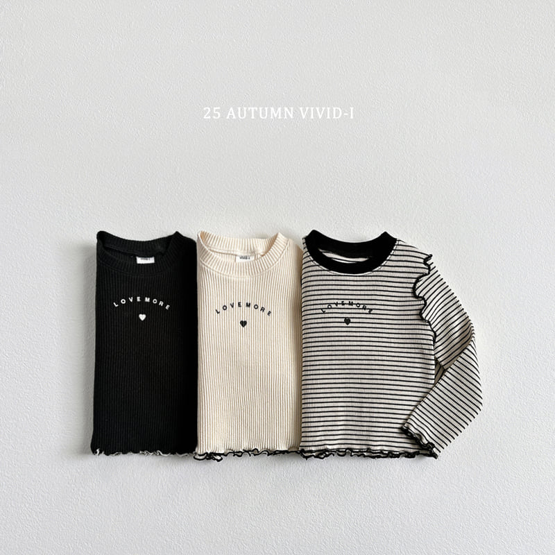Vivid I - Korean Children Fashion - #kidsshorts - Love Ribbed Wing Tee