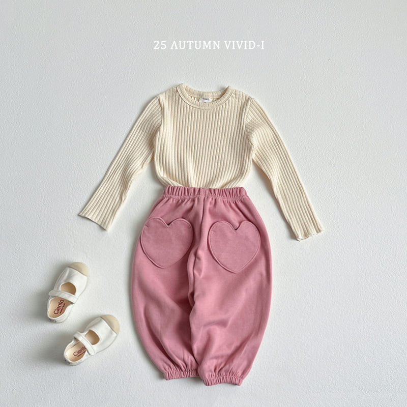 Vivid I - Korean Children Fashion - #kidsshorts - Simple Ribbed Tee - 9