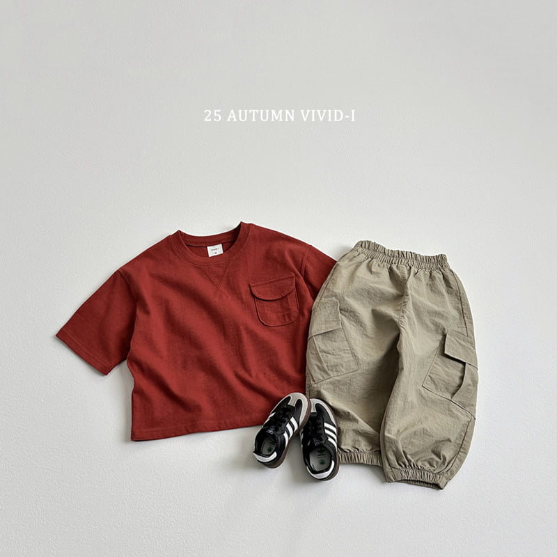 Vivid I - Korean Children Fashion - #kidsstore - Pocket Boxy Short Sleeve Tee - 7