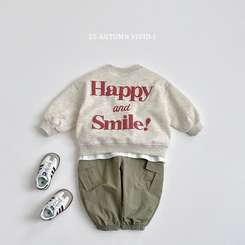 Vivid I - Korean Children Fashion - #kidsstore - Happy Embossed Sweatshirt - 12