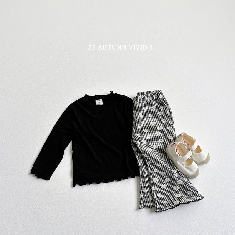 Vivid I - Korean Children Fashion - #kidsstore - Jacquard Pattern Bootcut Pants - 10