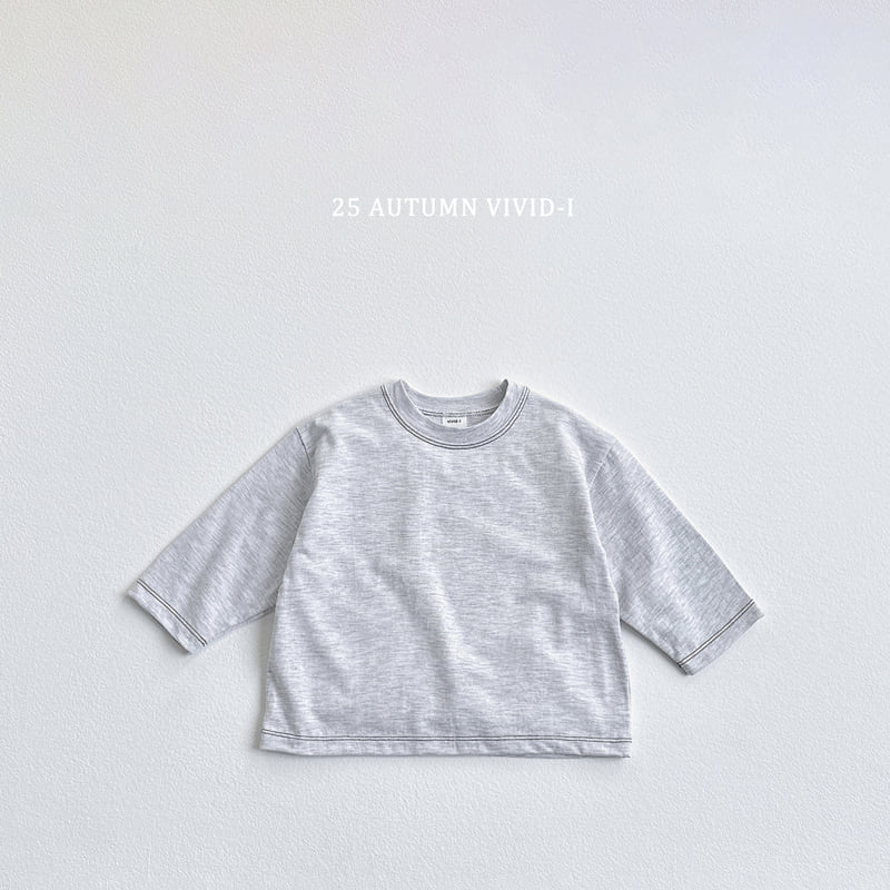 Vivid I - Korean Children Fashion - #kidsstore - Line Stitch Tee - 5