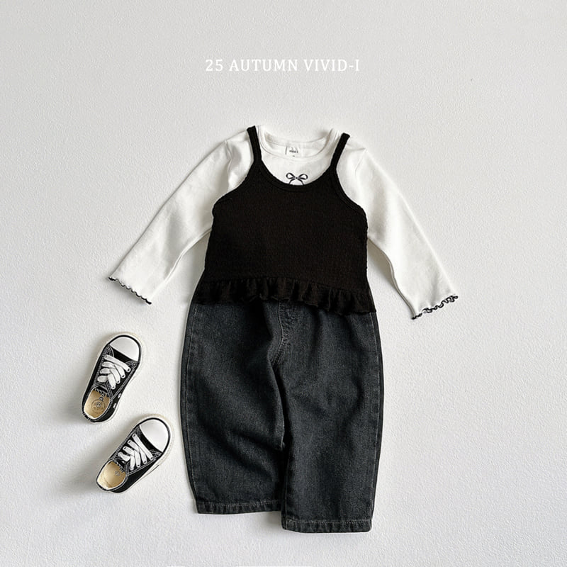Vivid I - Korean Children Fashion - #kidsstore - Knit Frill Bustier - 12