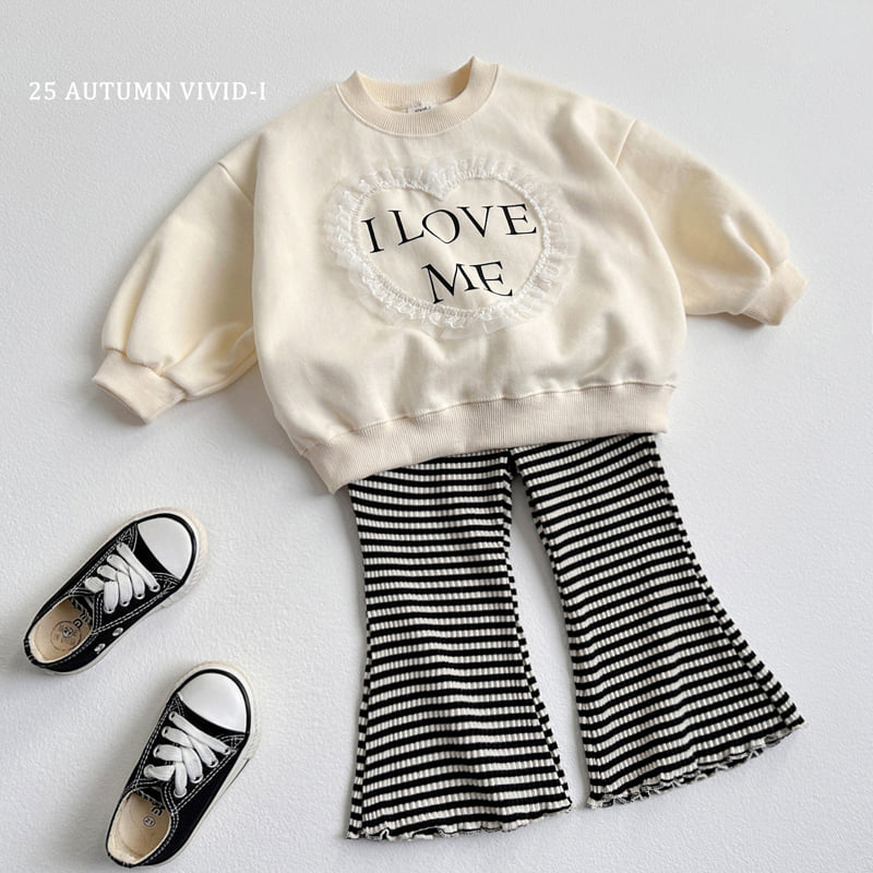 Vivid I - Korean Children Fashion - #kidsstore - Striped Bootcut Pants - 10