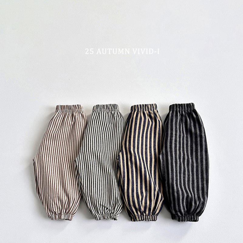 Vivid I - Korean Children Fashion - #kidzfashiontrend - Stripe Bloomers