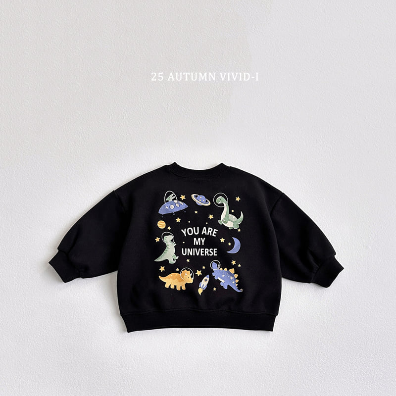 Vivid I - Korean Children Fashion - #kidzfashiontrend - Space Dino Sweatshirt - 6