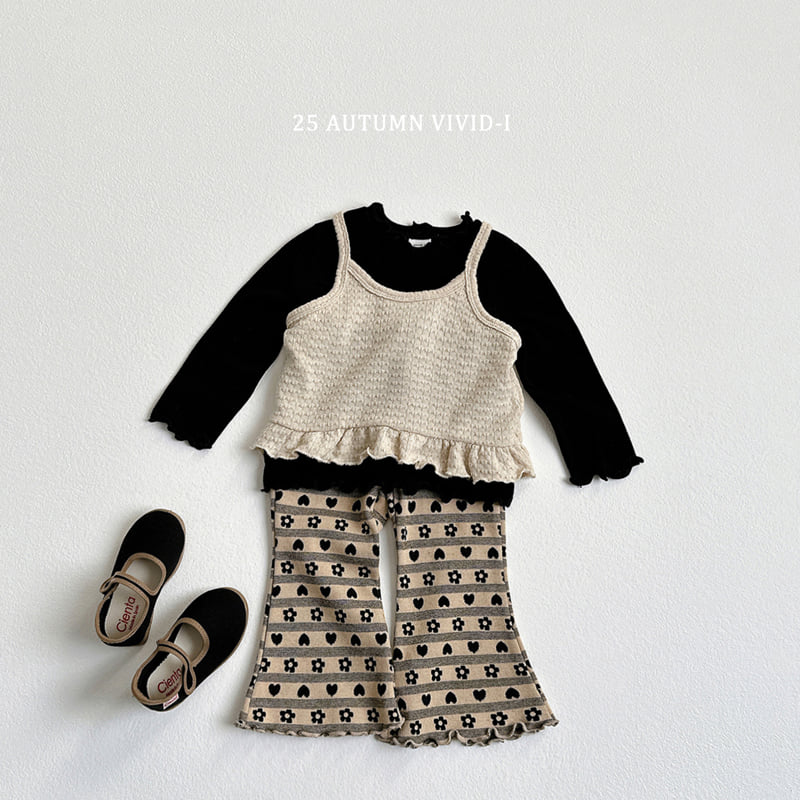 Vivid I - Korean Children Fashion - #kidzfashiontrend - Jacquard Pattern Bootcut Pants - 11
