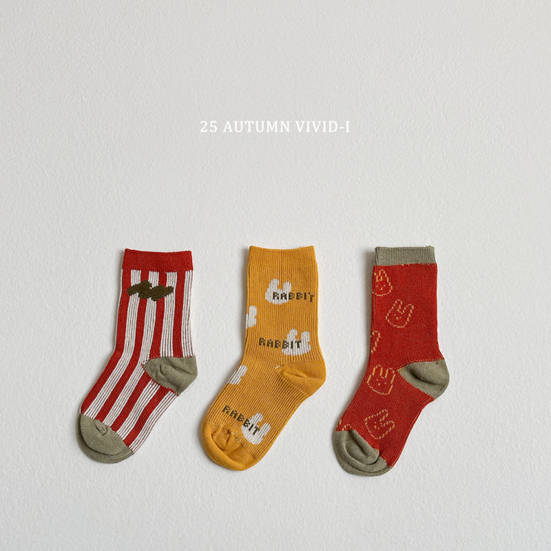 Vivid I - Korean Children Fashion - #kidzfashiontrend - Pattern Socks Set - 8