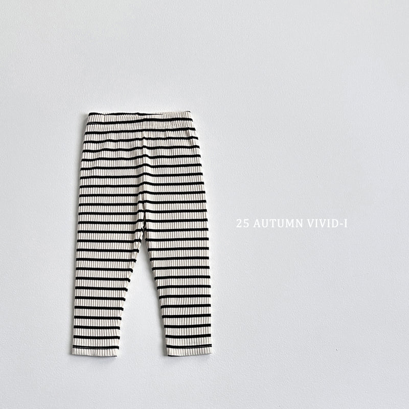 Vivid I - Korean Children Fashion - #kidzfashiontrend - Ribbed Striped Leggings - 5