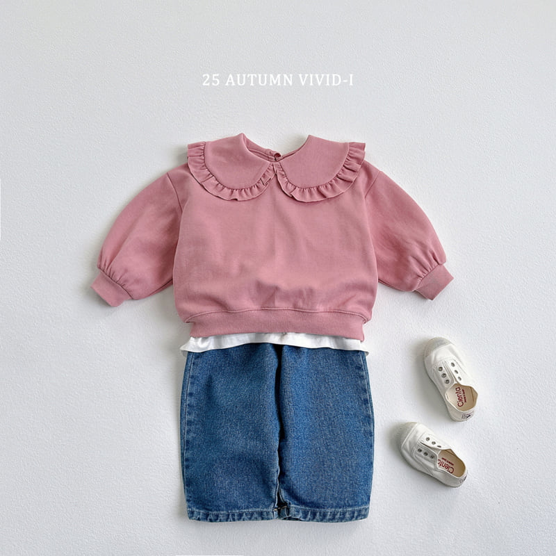 Vivid I - Korean Children Fashion - #kidzfashiontrend - Round Collar Bootcut Set - 7