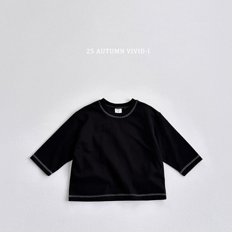 Vivid I - Korean Children Fashion - #kidzfashiontrend - Line Stitch Tee - 6