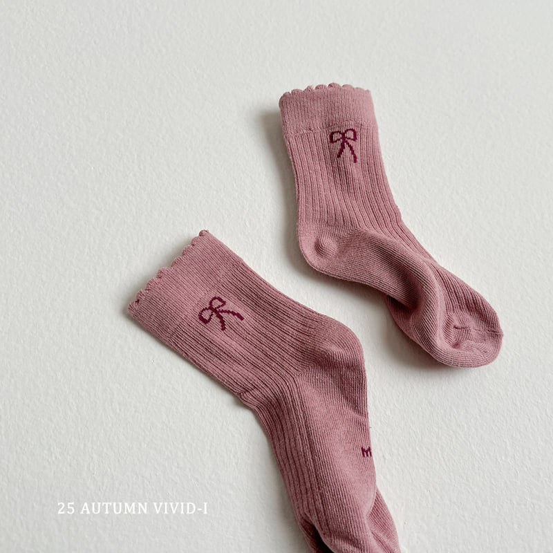 Vivid I - Korean Children Fashion - #kidsstore - Ribbon Socks Set - 4