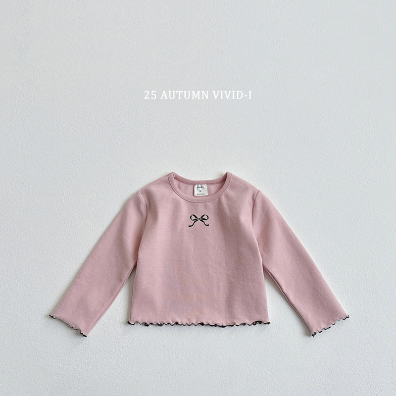 Vivid I - Korean Children Fashion - #kidzfashiontrend - Ribbon Embossed Sweatshirt - 3