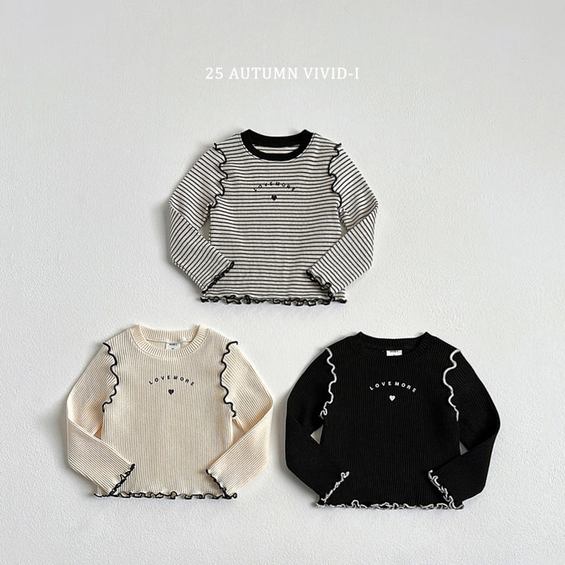 Vivid I - Korean Children Fashion - #kidzfashiontrend - Love Ribbed Wing Tee - 3