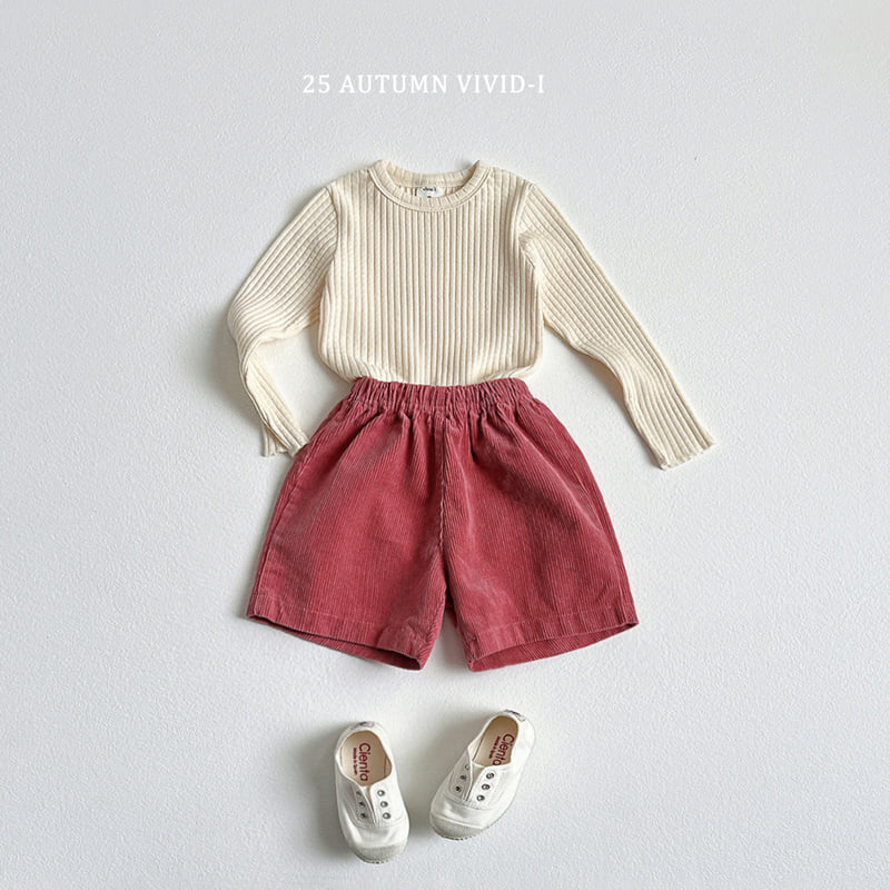 Vivid I - Korean Children Fashion - #kidzfashiontrend - Simple Ribbed Tee - 11