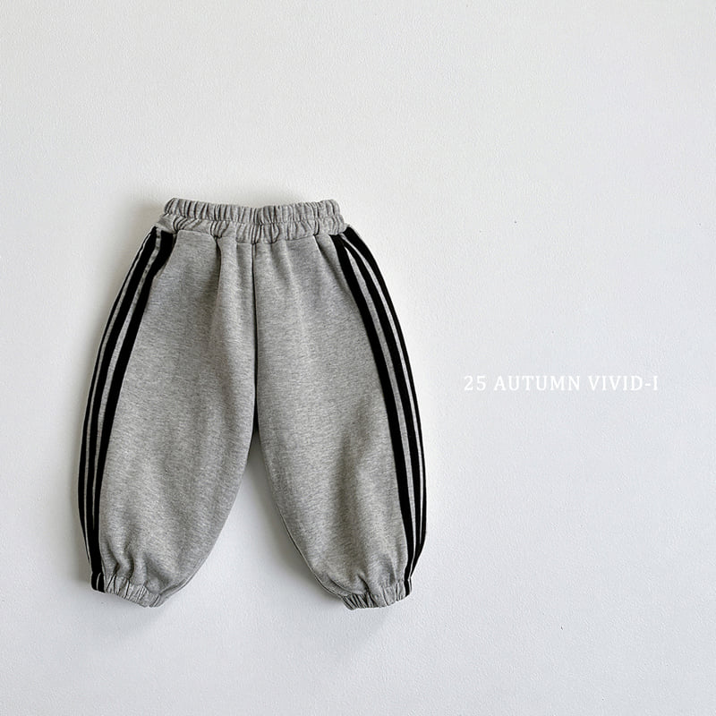 Vivid I - Korean Children Fashion - #kidsstore - Triple Line Jogger Pants - 4