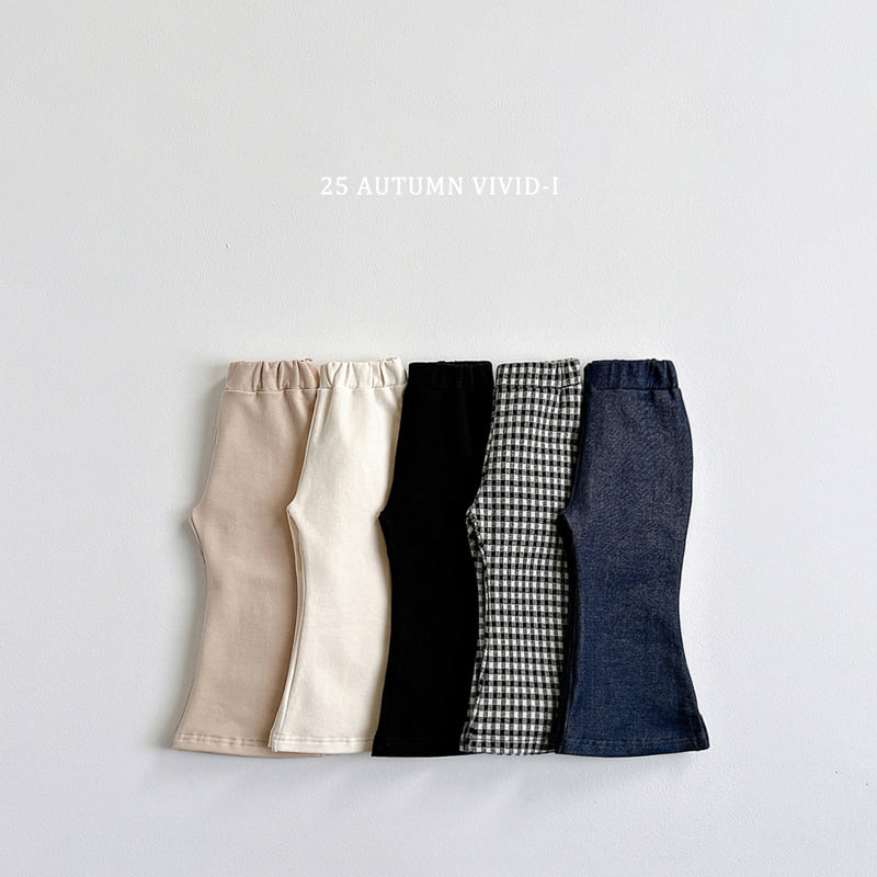 Vivid I - Korean Children Fashion - #littlefashionista - Slit Bootcut Pants