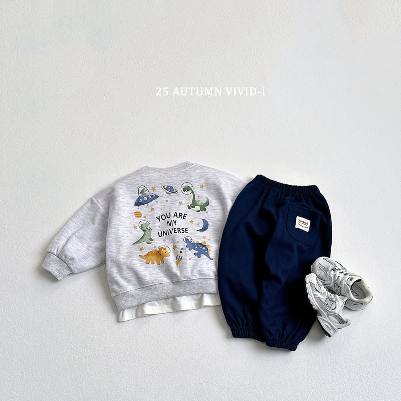 Vivid I - Korean Children Fashion - #littlefashionista - Space Dino Sweatshirt - 8
