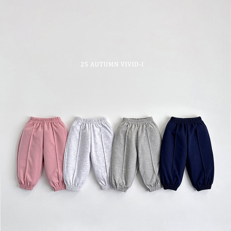 Vivid I - Korean Children Fashion - #littlefashionista - Label Pintuck Jogger Pants - 3
