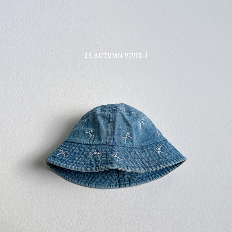 Vivid I - Korean Children Fashion - #littlefashionista - Ribbon Denim Bucket Hat - 2