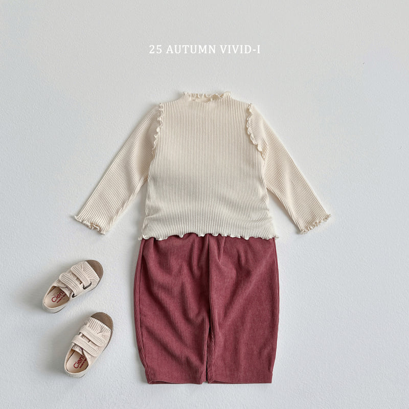 Vivid I - Korean Children Fashion - #littlefashionista - Ribbed Wavel Tee - 10