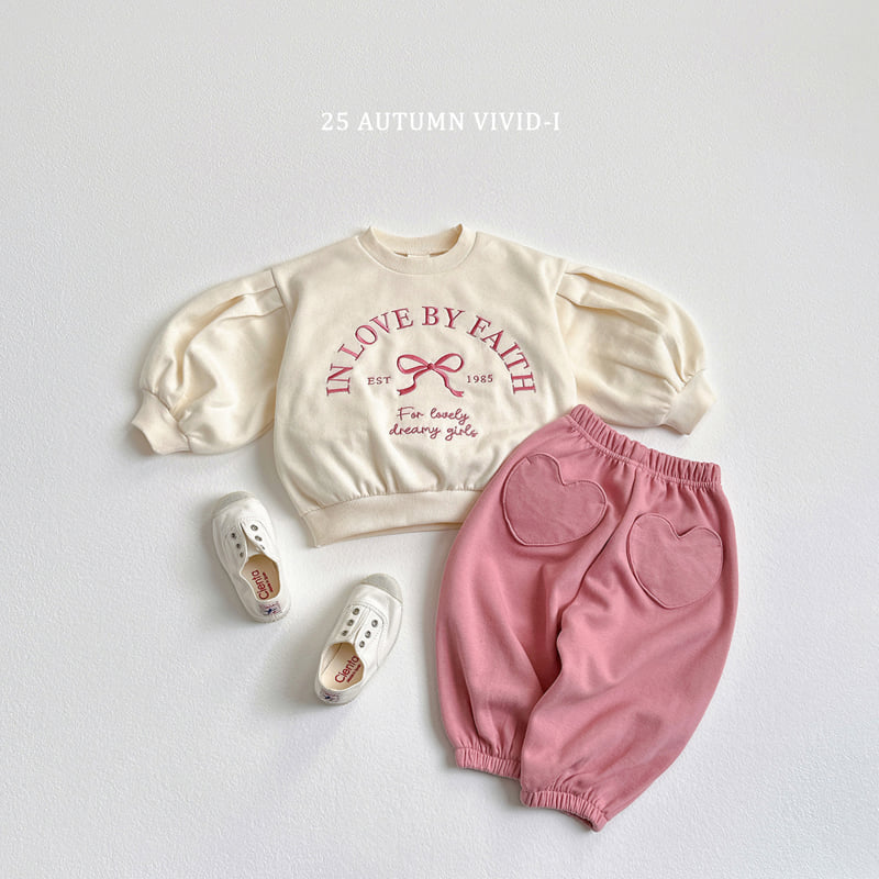 Vivid I - Korean Children Fashion - #littlefashionista - Puff Ribbon Sweatshirt - 9