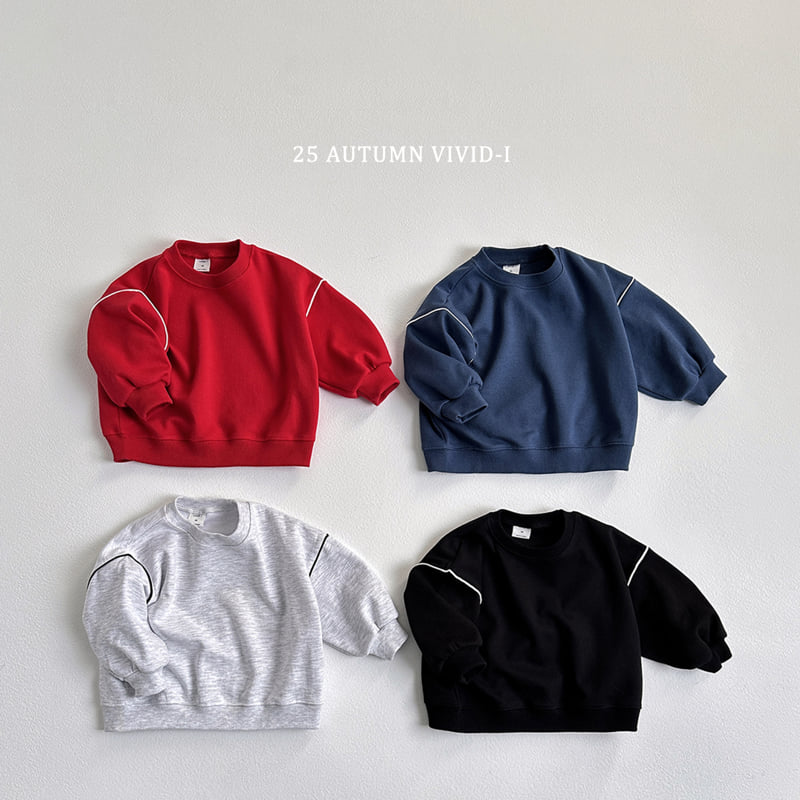 Vivid I - Korean Children Fashion - #magicofchildhood - Piping Sweatshirt - 3