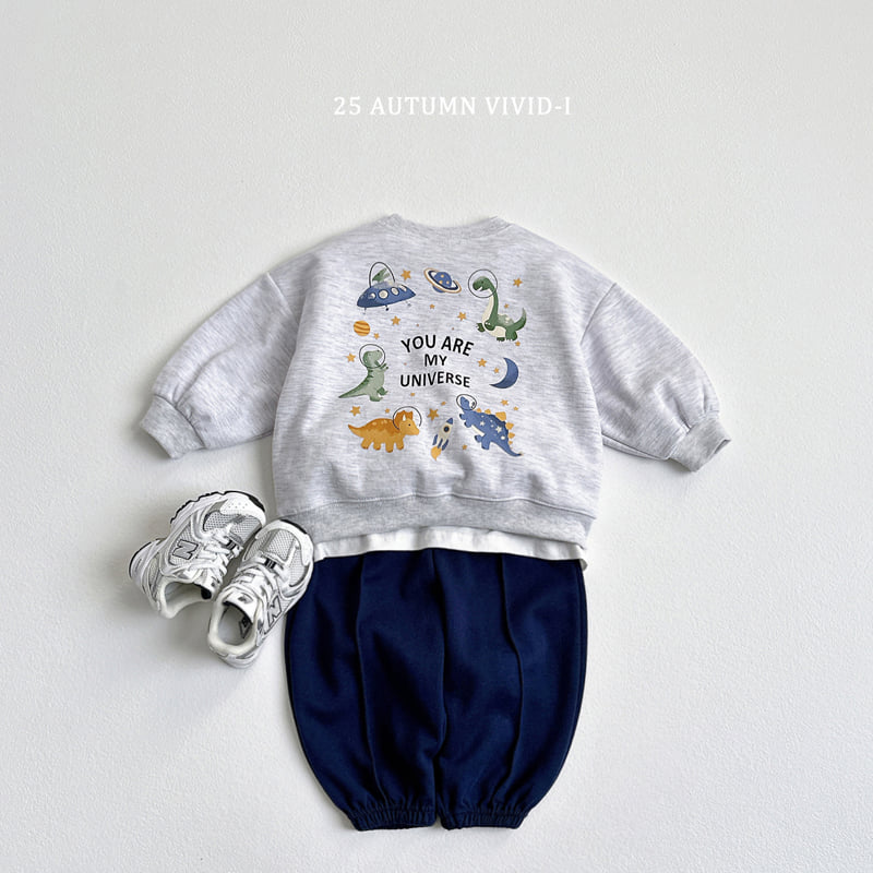 Vivid I - Korean Children Fashion - #magicofchildhood - Space Dino Sweatshirt - 9