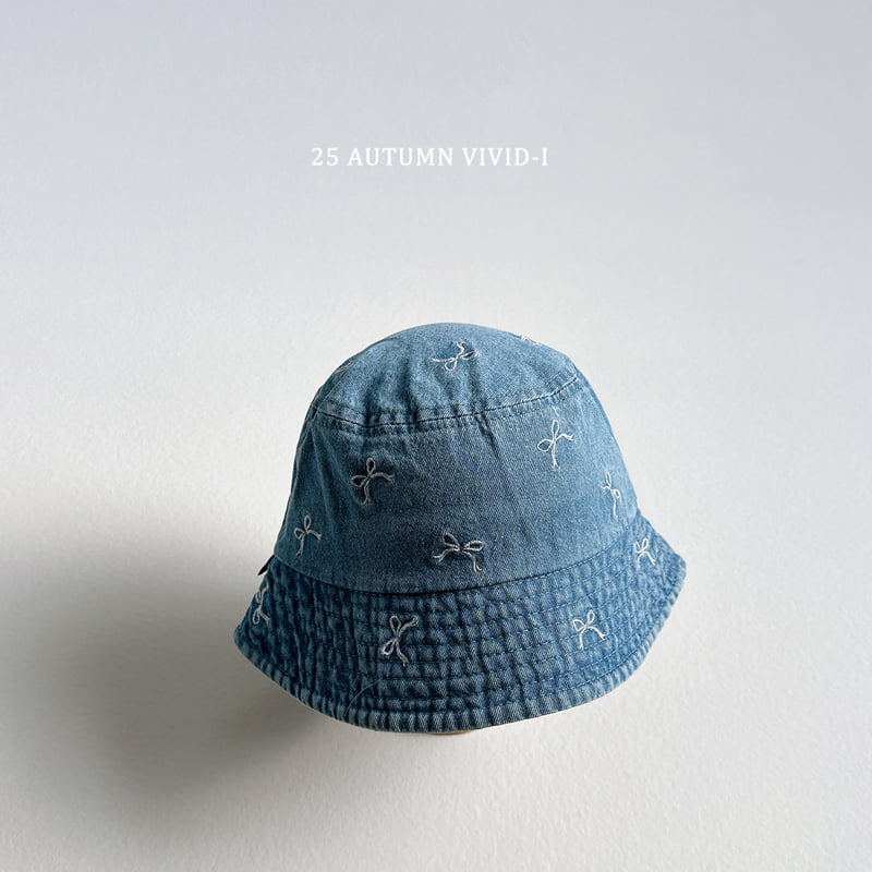 Vivid I - Korean Children Fashion - #magicofchildhood - Ribbon Denim Bucket Hat - 3