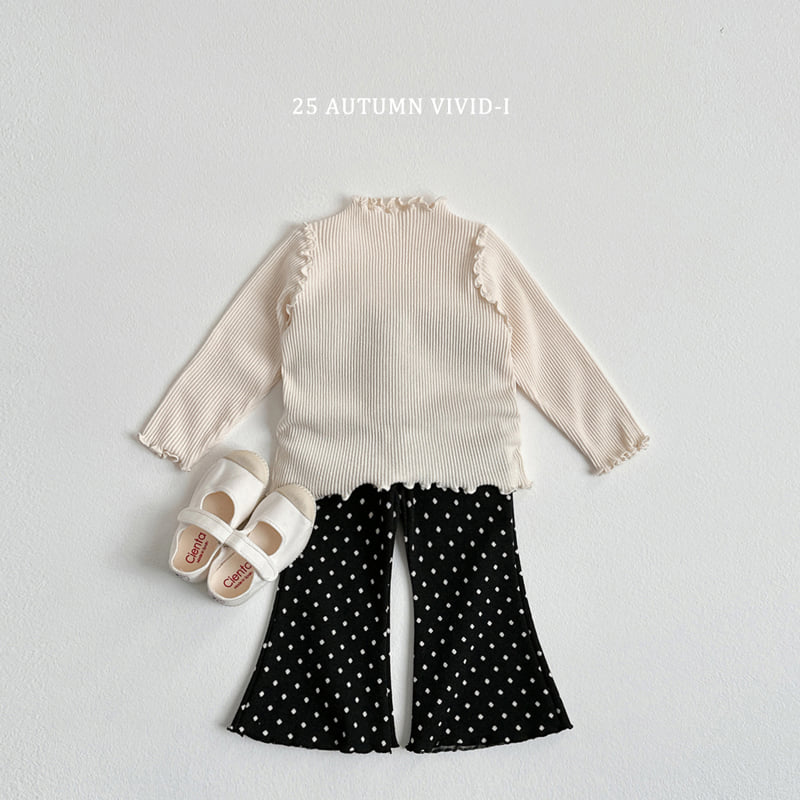 Vivid I - Korean Children Fashion - #magicofchildhood - Ribbed Wavel Tee - 11