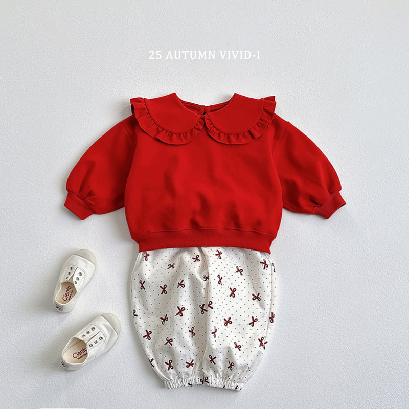 Vivid I - Korean Children Fashion - #magicofchildhood - Round Collar Bootcut Set - 10