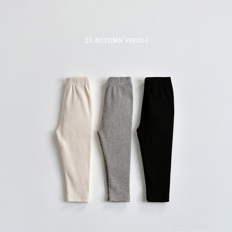 Vivid I - Korean Children Fashion - #magicofchildhood - Fall Ribbed Leggings - 3